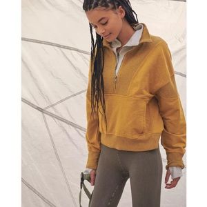 Free People Quarter Zip Adeline Pullover Alchemy Sweater size M